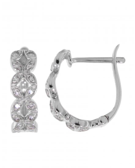 FOUR LEAF STYLE DIAMOND HUGGIES (TE860)