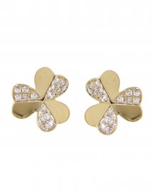 FLORAL STYLE DIAMOND STUDS (TE864)
