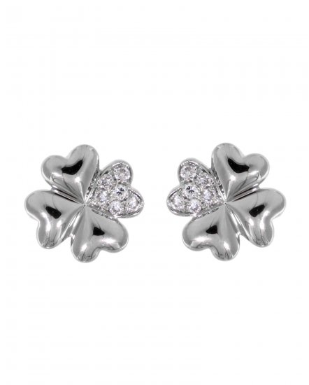 FOUR LEAF STYLE DIAMOND STUDS (TE865)