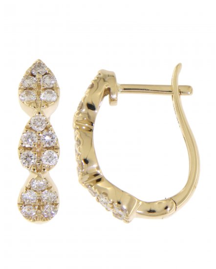  PEAR STYLE DIAMOND HUGGIES (TE868)