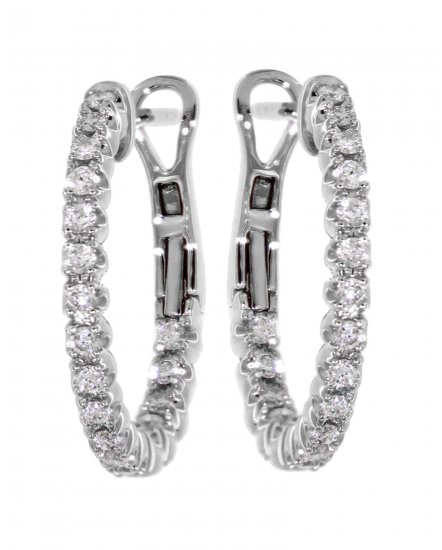 INSIDE OUTSIDE DIAMOND HOOPS (TE875)