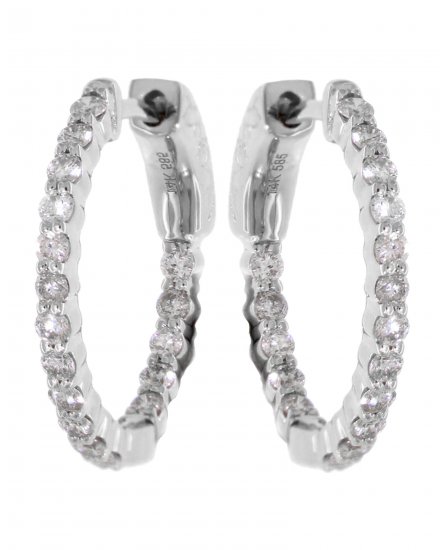 INSIDE OUTSIDE DIAMOND HOOPS (TE876)