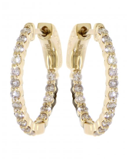 INSIDE OUTSIDE DIAMOND HOOPS (TE876)