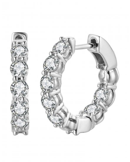 INSIDE OUTSIDE DIAMOND HOOPS (TE878)