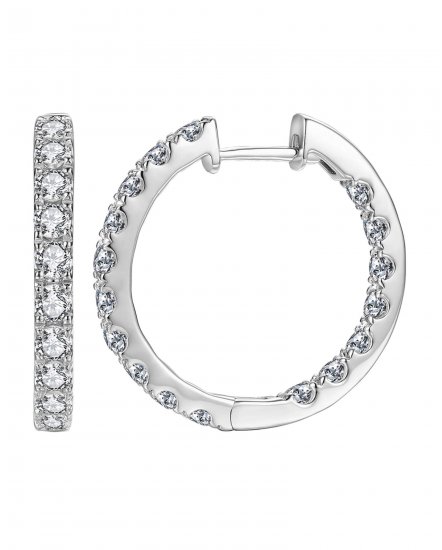 INSIDE OUTSIDE DIAMOND HOOPS (TE879)