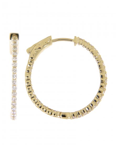 INSIDE OUTSIDE DIAMOND HOOPS (TE882)