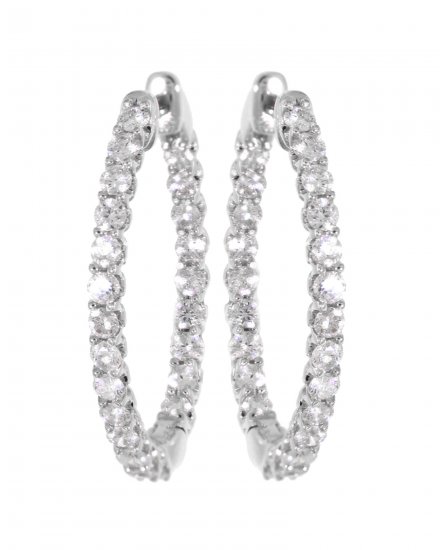 INSIDE OUTSIDE DIAMOND HOOPS (TE885)