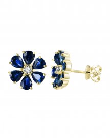 SAPPHIRE DIAMOND STUDS (TE886)