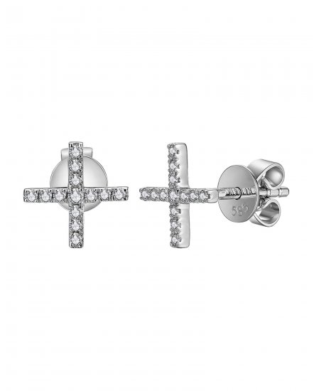  CROSS DIAMOND STUDS (TE893)