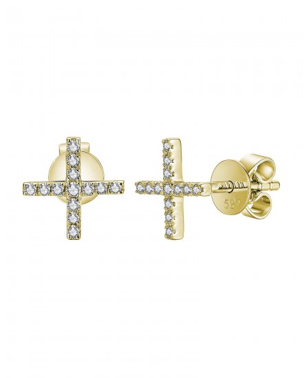  CROSS DIAMOND STUDS (TE893)
