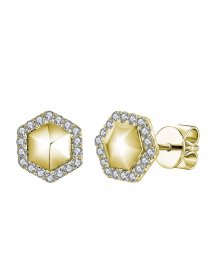 HEXAGON STYLE DIAMOND STUDS (TE894)