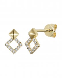 SQUARE DIAMOND STUDS (TE904)