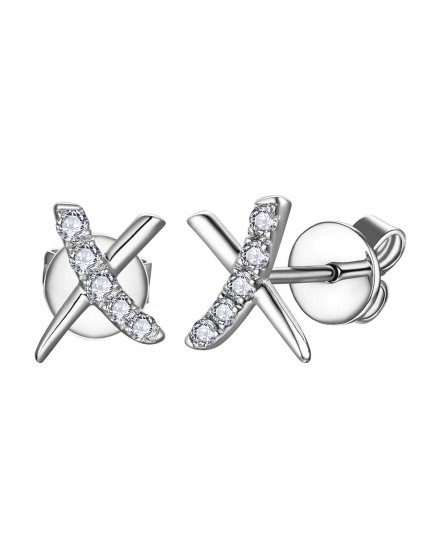 CROSS X DIAMOND STUDS (TE905)