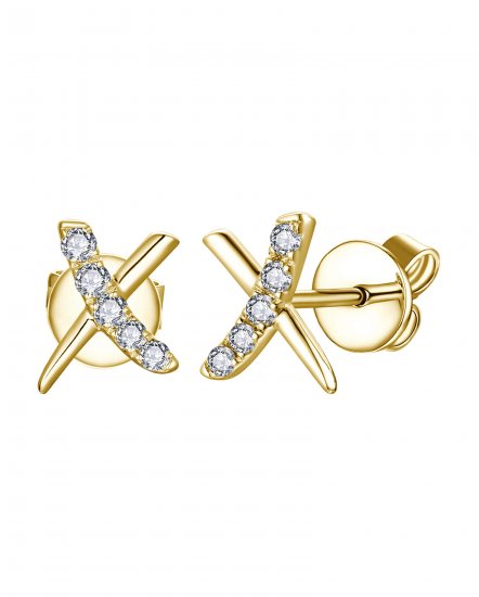 CROSS X DIAMOND STUDS (TE905)
