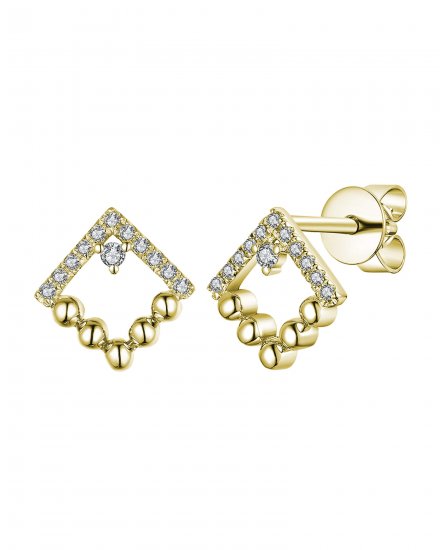 SQUARE DIAMOND STUDS (TE911)