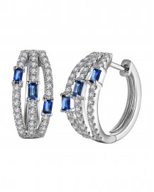 SAPPHIRE DIAMOND HUGGIES (TE918)