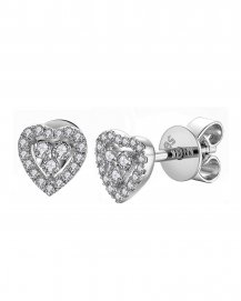 HEART SHAPE COLORED STONE DIAMOND STUDS (TE921)
