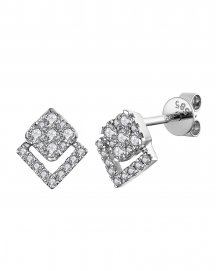 SQUARE DIAMOND STUDS (TE922)