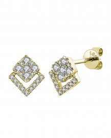 SQUARE DIAMOND STUDS (TE922)