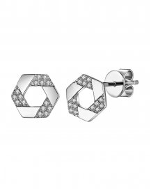HEXAGON STYLE DIAMOND STUDS (TE925)
