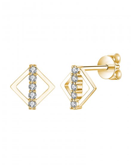 SQUARE DIAMOND STUDS (TE930)