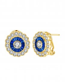 BAGUETTE SAPPHIRE DIAMOND OMEGA BACK (TE937)