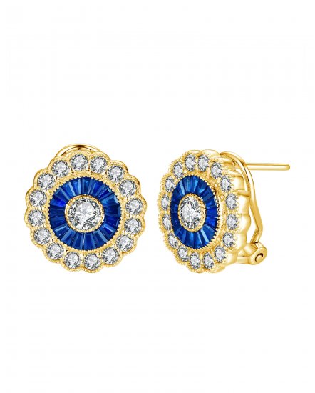 BAGUETTE SAPPHIRE DIAMOND OMEGA BACK (TE937)