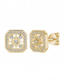 SQUARE DIAMOND STUDS (TE943)