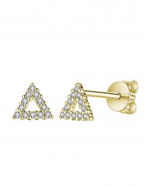 TRIANGLE STYLE DIAMOND STUDS (TE956)