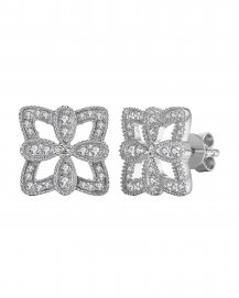 FOUR LEAF STYLE DIAMOND STUDS (TE962)