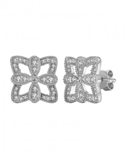 FOUR LEAF STYLE DIAMOND STUDS (TE962)