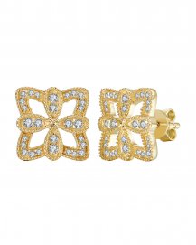 FOUR LEAF STYLE DIAMOND STUDS (TE962)