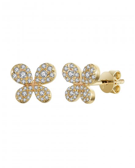 BUTTERFLY SHAPE DIAMOND STUDS (TE963)