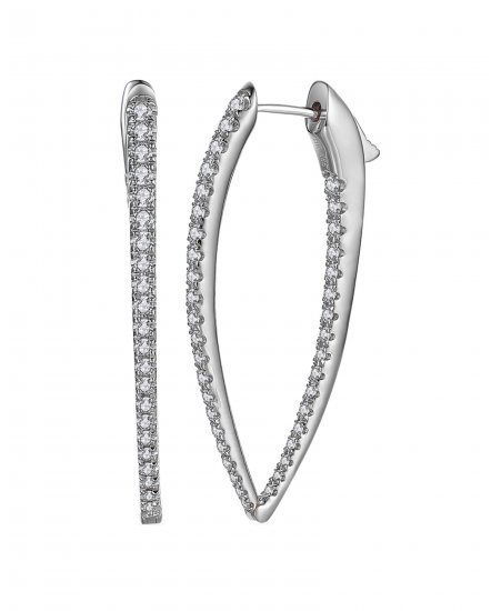 INSIDE OUTSIDE DIAMOND HOOPS (TE966)