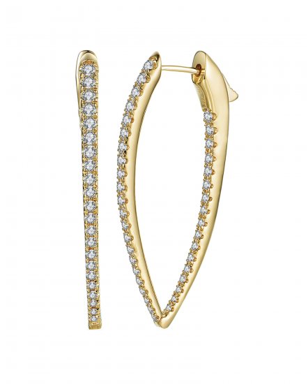 INSIDE OUTSIDE DIAMOND HOOPS (TE966)