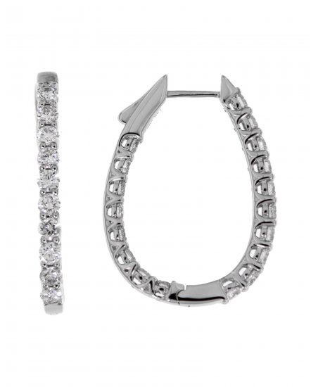  INSIDE OUTSIDE DIAMOND HOOPS (TE999)