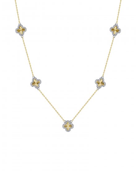 CLOVER STYLE DIAMOND BY THE YARD NECKLACE (TN1027)