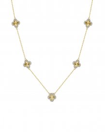CLOVER STYLE DIAMOND BY THE YARD NECKLACE (TN1027)