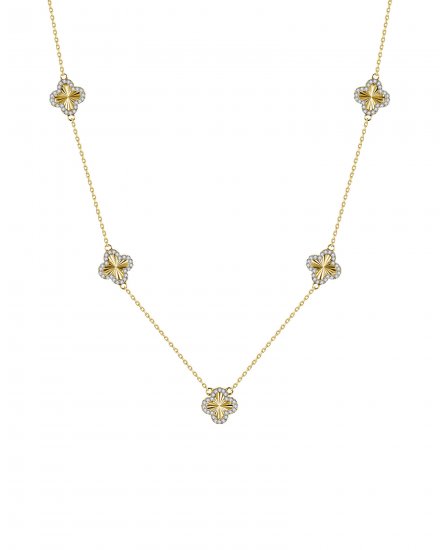 CLOVER STYLE DIAMOND BY THE YARD NECKLACE (TN1027)