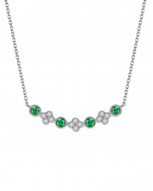 COLORED STONE DIAMOND NECKLACE (TN225)