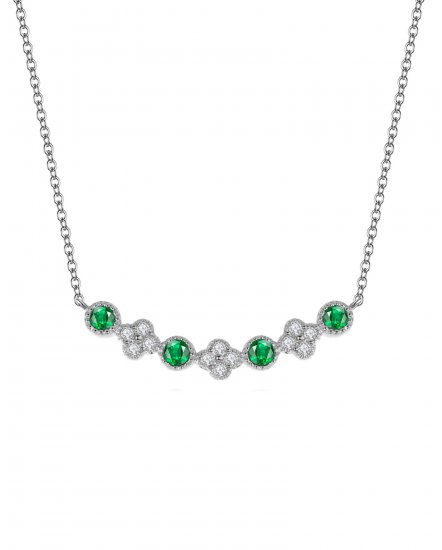 COLORED STONE DIAMOND NECKLACE (TN225)
