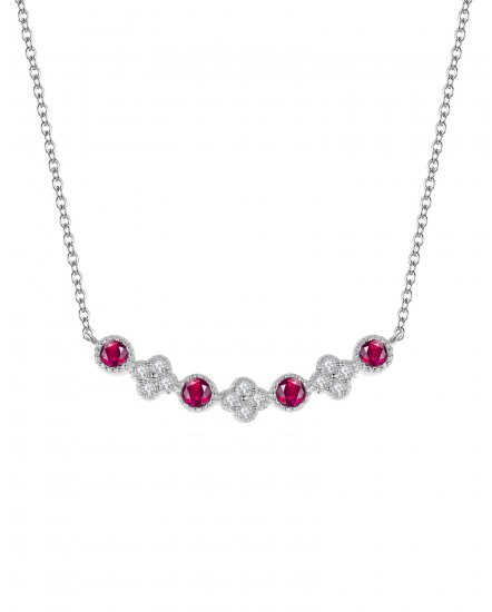 COLORED STONE DIAMOND NECKLACE (TN225)