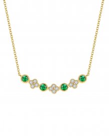 COLORED STONE DIAMOND NECKLACE (TN225)