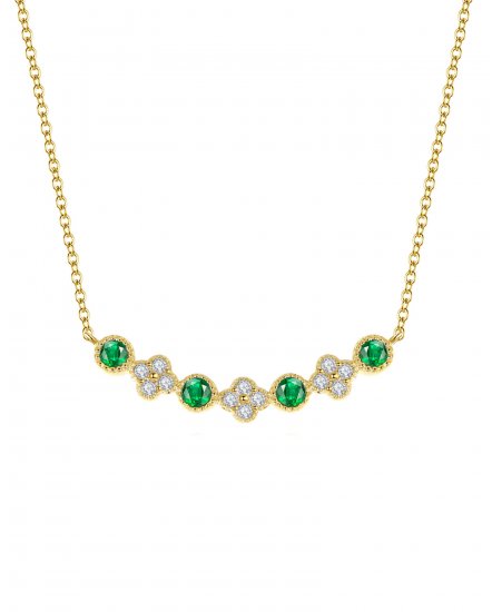 COLORED STONE DIAMOND NECKLACE (TN225)