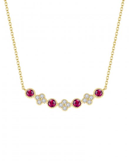 COLORED STONE DIAMOND NECKLACE (TN225)