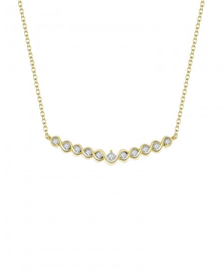 CRISS CROSS STYLE DIAMOND NECKLACE (TN237)
