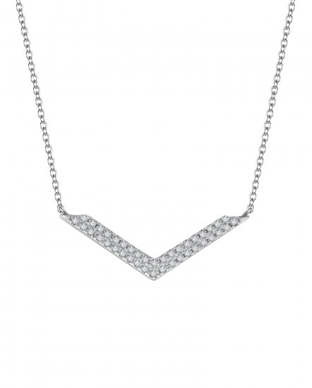 V SHAPE DIAMOND NECKLACE (TN249)