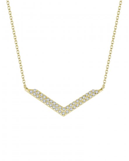 V SHAPE DIAMOND NECKLACE (TN249)