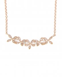 FOUR LEAF STYLE DIAMOND NECKLACE (TN252)
