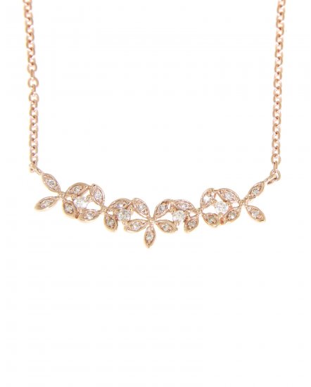 FOUR LEAF STYLE DIAMOND NECKLACE (TN252)